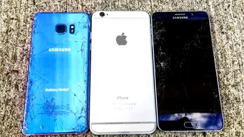 Rezistența la impact: Samsung Galaxy Note 7 VS Note 5 VS iPhone 6s