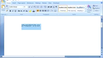 Cum calculezi ceva în Word fără calculator