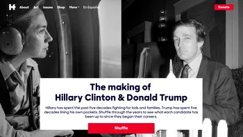 Acest site îi compară pe Hillary Clinton și Donald Trump în funcție de realizările din fiecare an