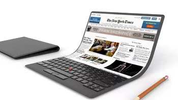 Lenovo a prezentat conceptul de laptop cu ecran flexibil
