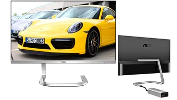 AOC și Porsche lansează primul monitor cu cabluri care nu atârnă