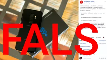 Țeapa cu Vodafone și Samsung Galaxy S9 fraierește români pe Facebook