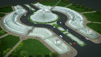 Imagini cu ce vrea Firea să pună în locul fântânilor de la Unirii