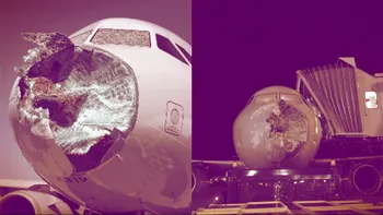 Furtuna care a distrus un avion și a îngrozit pasagerii