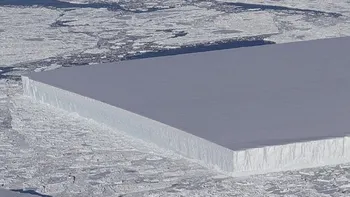 Ce e cu ghețarul perfect dreptunghiular din Antarctica