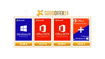 Oferte software: Windows 10 Pro la 10,06 euro, Office 2016 Pro la 22,77 euro și un joc la preț bun (P)