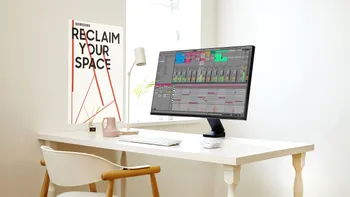 Monitorul minimalist de la Samsung care „îți face curat” pe birou