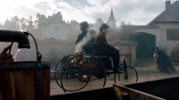 Mercedes a tras o reclamă superbă în România, că avem decor ca-n 1900