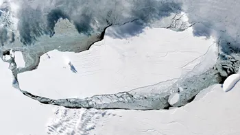 FOTO Cum se vede din satelit dispariția ghețarului imens din Antarctica