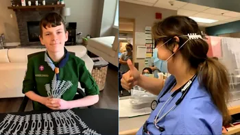 A făcut o minune pentru doctorii din prima linie cu o imprimantă 3D