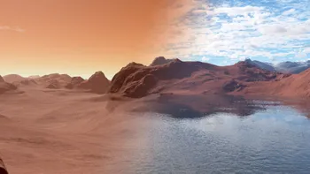 Această fotografie impresionantă a fost publicată de NASA. Planeta Marte, așa cum n-ai mai văzut-o niciodată