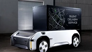 Acest vehicul futurist și bizar se conduce singur peste tot