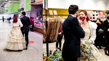 ”Căsătorește-te într-un supermaket”, campania virală care evidențiază absurdul restricțiilor din pandemie
