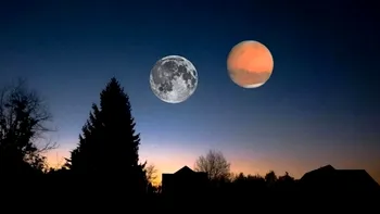 Un eveniment astronomic important va avea loc în acest weekend. Cum să vezi planeta Marte și Luna pe cerul nopții