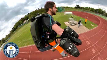 Recordul lui Usain Bolt a fost bătut. Cum a intrat acest om în Guinness World Records cu un jetpack