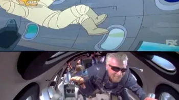 Richard Branson în spațiu: The Simpsons au prezis-o și pe asta