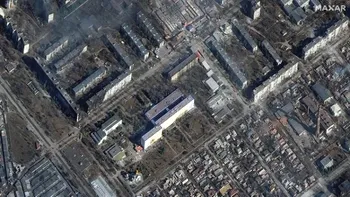 Imaginile din satelit care arată dezastrul de lângă Kiev. Aproape toate locuințele sunt distruse sau în flăcări, după bombardamente