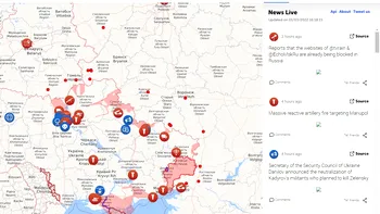 Războiul cibernetic continuă: un instrument de cartografiere ucrainean a fost scos offline de un atac DDoS