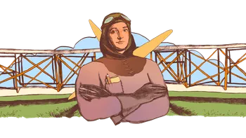 Google celebrează prima femeie aviator din România: cum arată doodle-ul cu Elena Caragiani-Stoenescu