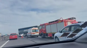 Accident grav pe autostrada A1 București-Pitești. Traficul este restricționat
