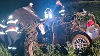 Accident grav în Ialomița. Un bărbat a murit după ce s-a răsturnat cu mașina