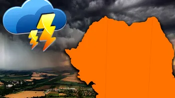 O nouă avertizare meteo ANM. Cod portocaliu de vreme extremă în București și alte 22 de judeţe - Hartă