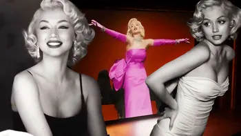 FOTO Ana de Armas ca Marilyn Monroe pozând cu celebrii ei soți Joe DiMaggio și Arthur Miller, în viitorul film „Blonde”