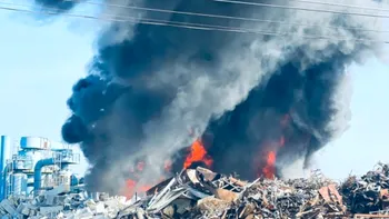 Imaginile dezastrului. Cum se vede incendiul de lângă București filmat cu drona VIDEO