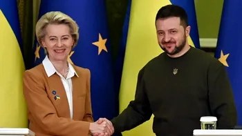 Summit Ucraina-UE lângă granițele Rusiei. Ce au decis Zelenski și von der Leyen împotriva lui Putin