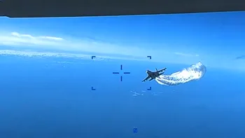 VIDEO Momentul în care avionul rusesc avariază drona MQ-9 americană. Șoigu i-a premiat pe piloții implicați în accident