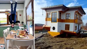 Casa bizară cu susul în jos e unică în România: de ce a devenit o atracție pentru turiști