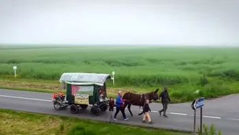 O familie a plecat din Franța cu o căruță trasă de un măgar și după 2 ani au ajuns în România. Care este destinația și de ce au ales această călătorie