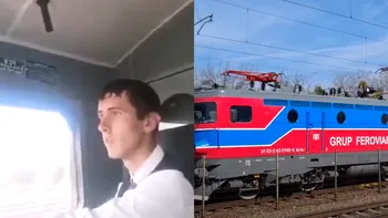Tânărul care a furat locomotiva din Medgidia și a filmat momentul, arestat la domiciliu. Ce le-a spus polițiștilor