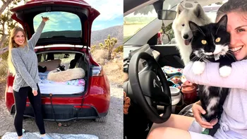 Povestea femeii care locuiește într-o Tesla, alături de un câine și o pisică. A renunțat la job și și-a închiriat apartamentul