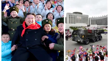 Un grup de tineri nord-coreeni donează lansatoare de rachete armatei lui Kim Jong-un