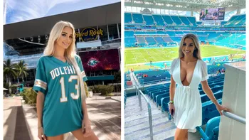 Pozele de la stadion i-au adus mii de susținători, deși nimeni nu a văzut-o. Cine este, cu adevărat, cea mai frumoasă suporteră a echipei Dolphins - GALERIE FOTO