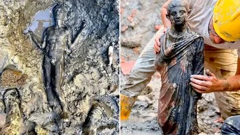 Statui intacte de peste 2.300 de ani descoperite în noroi ar putea shimba manualele de istorie