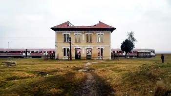 Cea mai urâtă gară din România, evitată de oameni și câini. Este o ruină și poartă ironic numele de „Frumușița”