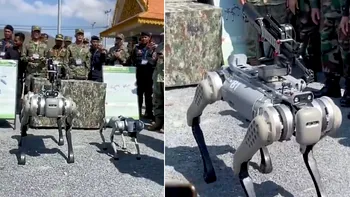 China își etalează roboții câini dotați cu mitraliere pe spate și abilități impresionante