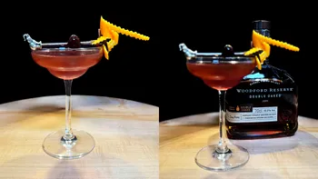 Cum faci un cocktail Manhattan corect, îi înveți istoria, folosești o sticlă de Woodford Reserve Double Oaked și descoperi câteva ”twist-uri”