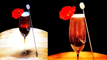 Cum faci un cocktail cu whiskey de tip spritz în spiritul sărbătorilor, cu Luxardo Amaretto di Saschira. Așa te încălzești mai bine și uiți de vremurile de afară