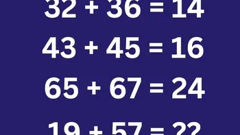 Cât înseamnă 19+57 în schema de mai jos? Doar cei cu IQ de geniu pot rezolva provocarea în 6 secunde