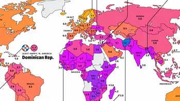 Harta cu cele mai fericite țări din lume în 2025: unde se situează România și cine este pe primul loc