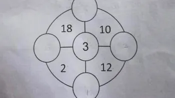 Problema de clasa I care poate fi rezolvată de cei mai isteţi adulţi. Ce numere lipsesc din schemă?