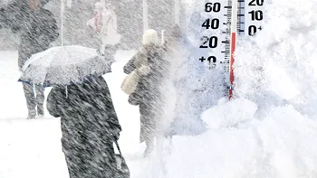 Cod galben de ninsori și frig în toată țara. Zăpada va ajunge până la 15 cm la munte