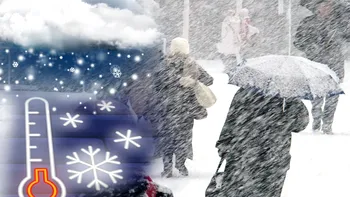 Imaginile iernii, în România. Ninge în mai multe zone din ţară. Temperaturile scad drastic