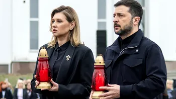 Olena Zelenska, de o eleganţă aparte la înmormântarea Papei Francisc. Volodimir Zelenski nu şi-a putut stăpâni emoţiile. Foto