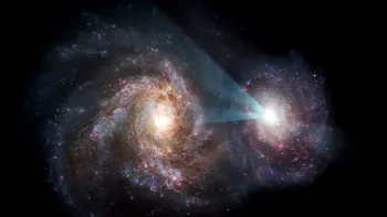 „Războiul galaxiilor”, observat pentru prima dată: o galaxie atacă alta cu radiații și o împiedică să mai formeze stele