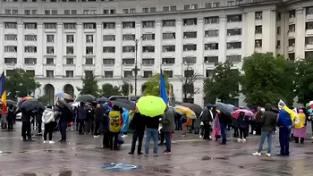 Simpatizant AUR, prins cu arme albe la prostest