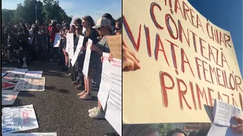 Protest pentru siguranţa femeilor în Piaţa Victoriei, după moartea Teodorei. Alina Gorghiu, proiect de lege pentru completarea legislaţiei privind Ordinul de protecţie